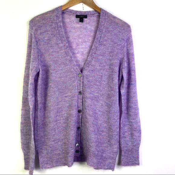 purple boyfriend cardigan